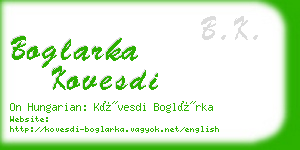 boglarka kovesdi business card