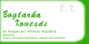 boglarka kovesdi business card